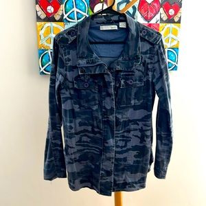 KERSH Camo Shirt Jacket, Size MED, Blue/Black/gray Camo - EVEREVE.